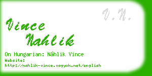 vince nahlik business card